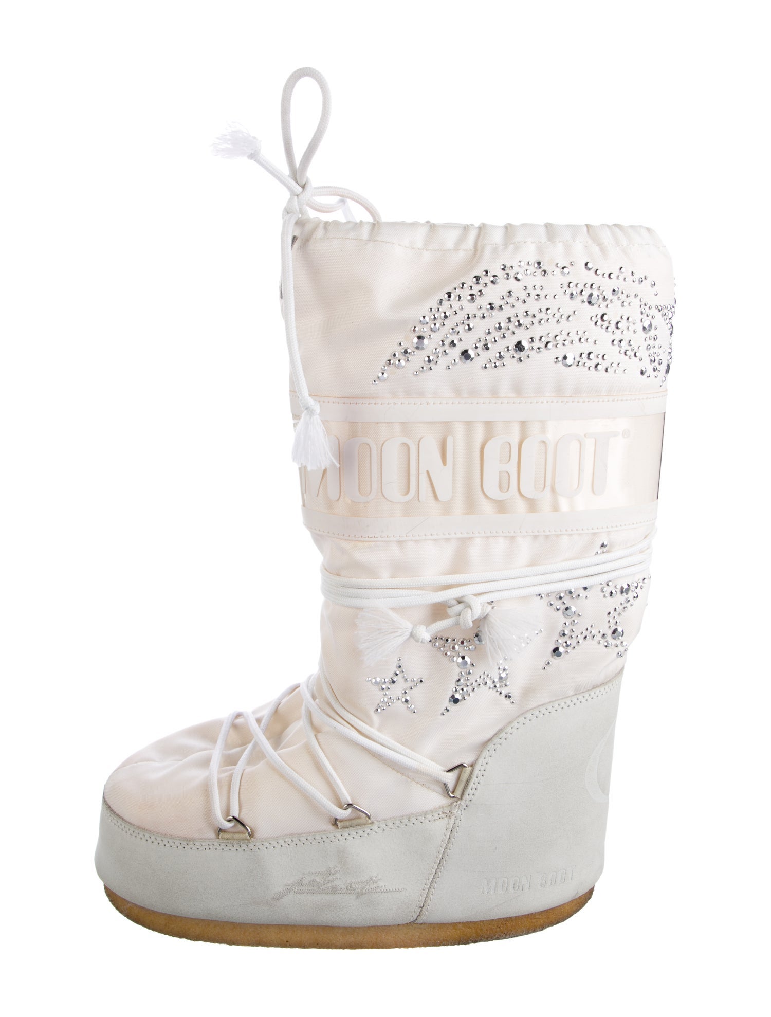 Moon Boot Bow Accents Lace-Up Boots