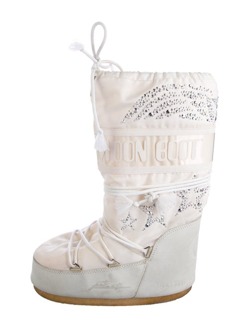 Moon Boot Bow Accents Lace-Up Boots