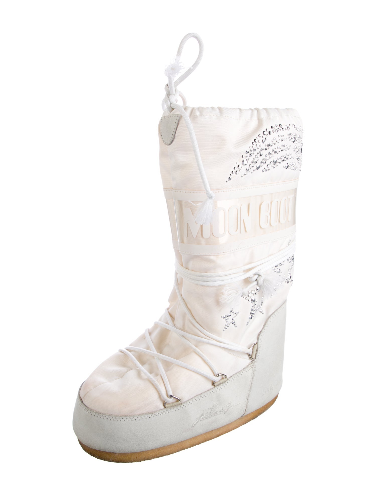 Moon Boot Bow Accents Lace-Up Boots