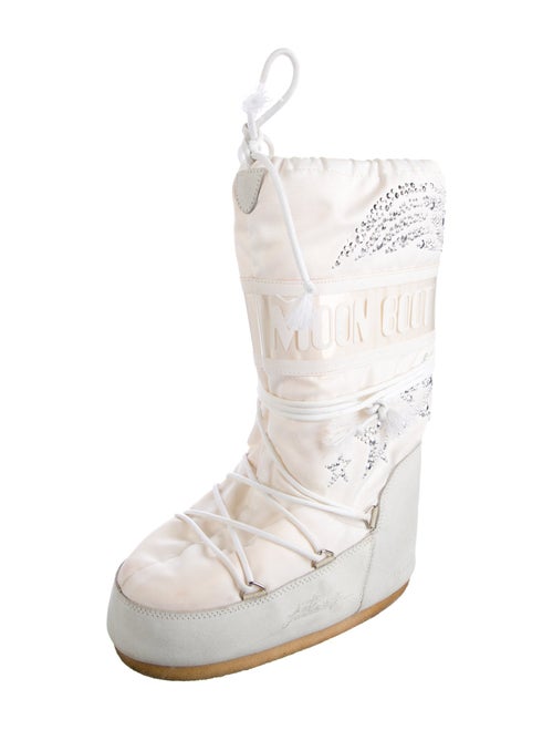 Moon Boot Bow Accents Lace-Up Boots