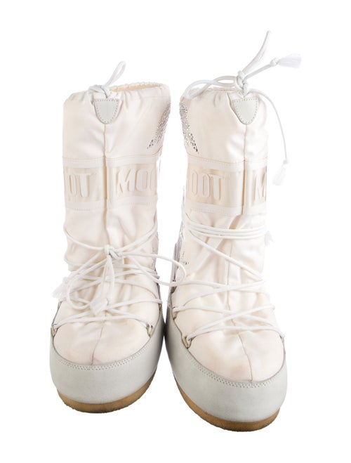 Moon Boot Bow Accents Lace-Up Boots