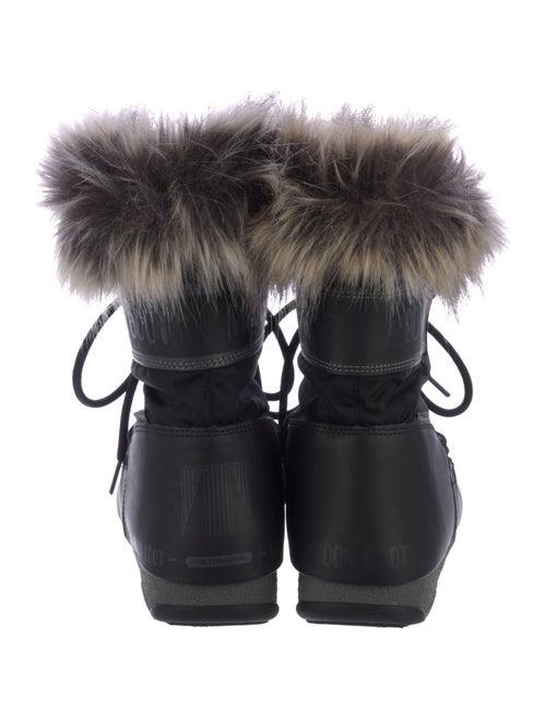 Moon Boot Nylon Faux Fur Trim Lace-Up Boots