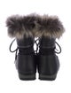Moon Boot Nylon Faux Fur Trim Lace-Up Boots