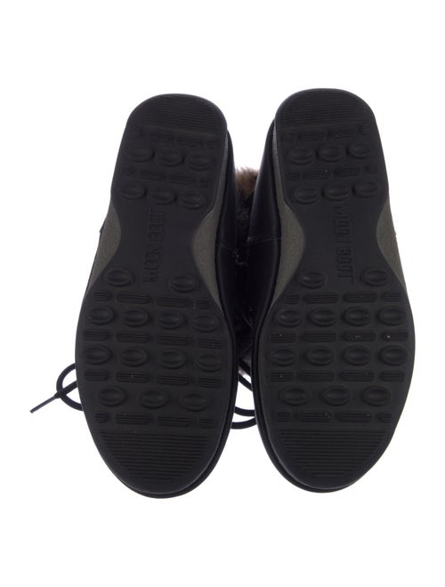 Moon Boot Nylon Faux Fur Trim Lace-Up Boots