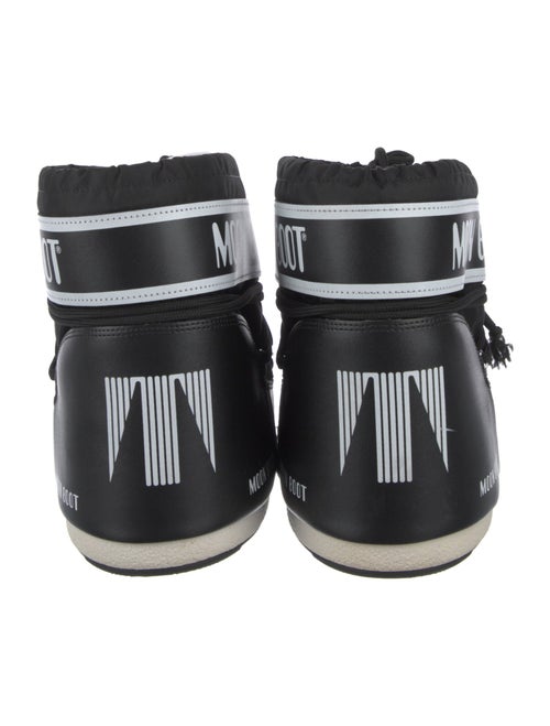 Moon Boot Nylon Leather Trim Embellishment Lace-Up Boots