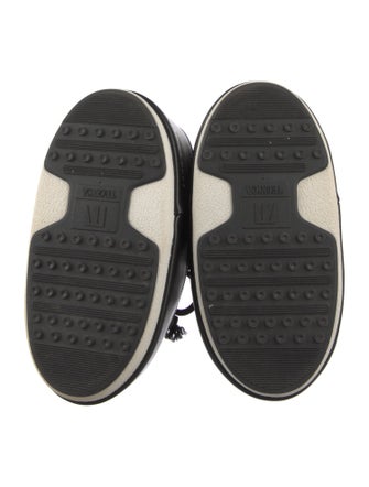 Moon Boot Nylon Leather Trim Embellishment Lace-Up Boots