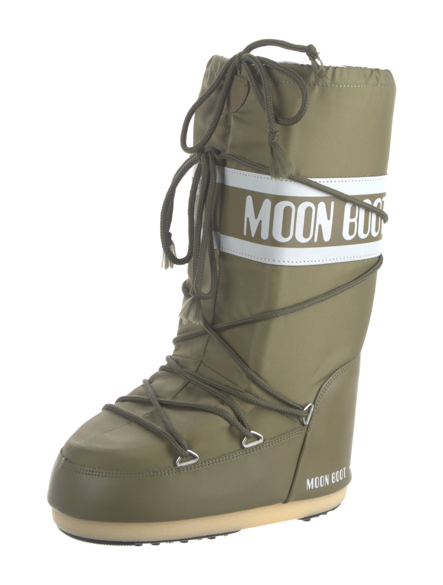 Moon Boot Nylon Graphic Print Lace-Up Boots