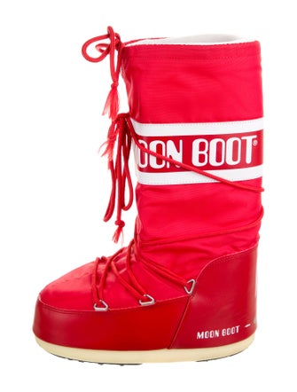 Moon Boot Nylon Graphic Print Lace-Up Boots