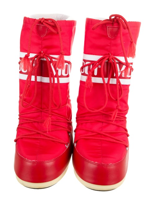 Moon Boot Nylon Graphic Print Lace-Up Boots