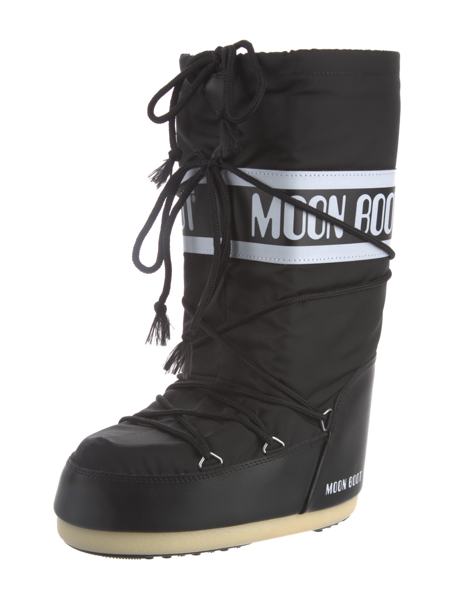 Moon Boot Nylon Printed Lace-Up Boots w/ Tags