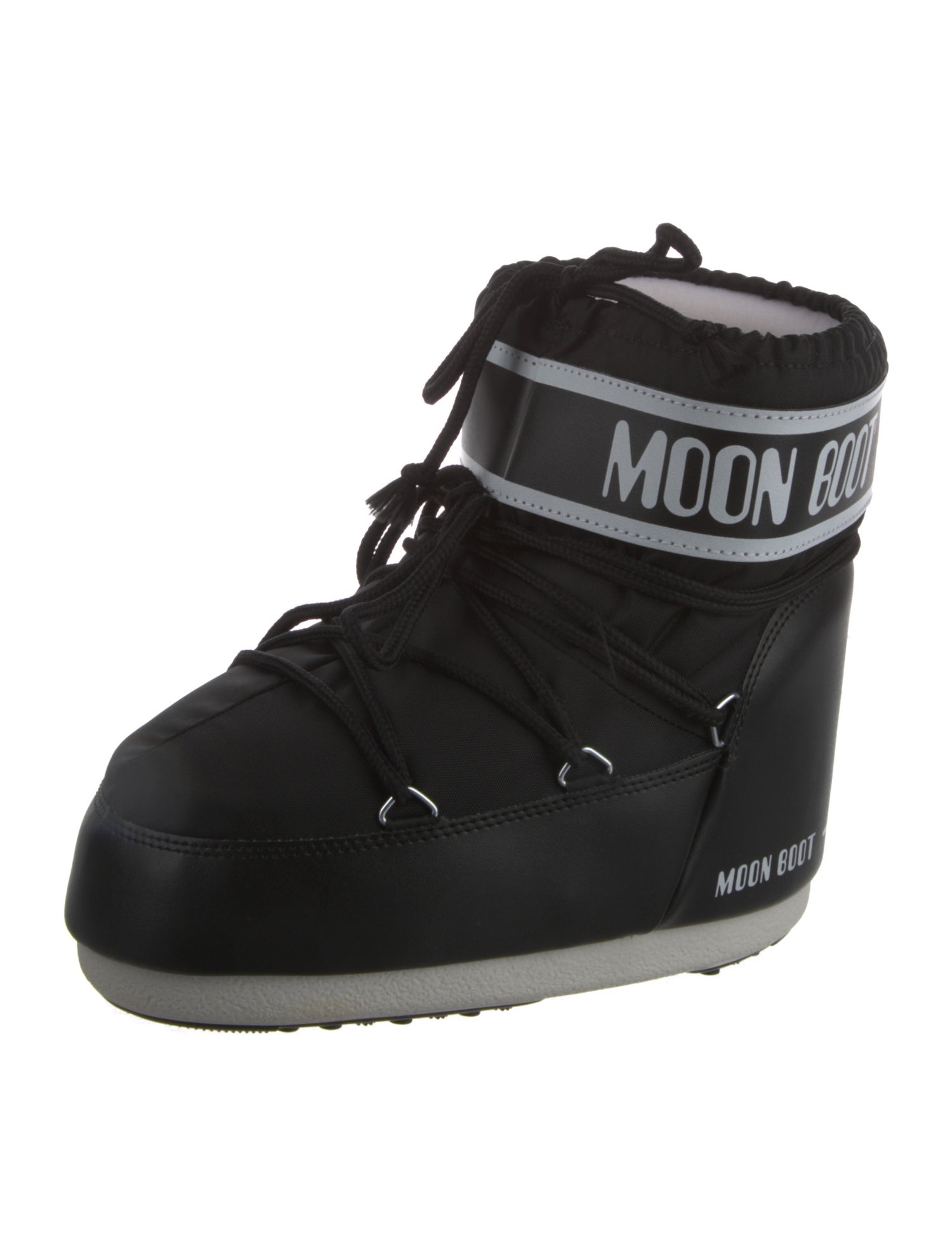 Moon Boot Nylon Graphic Print Lace-Up Boots w/ Tags