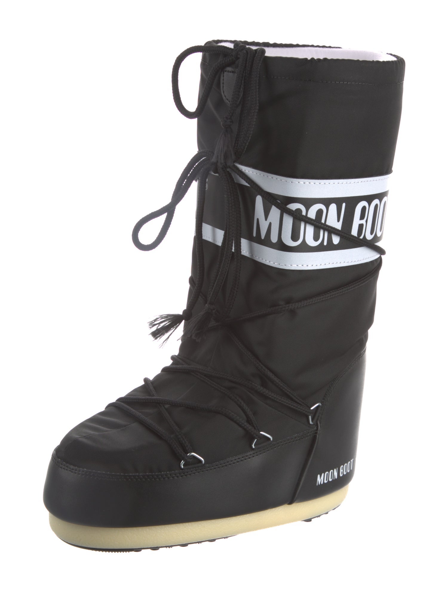 Moon Boot Nylon Printed Lace-Up Boots w/ Tags
