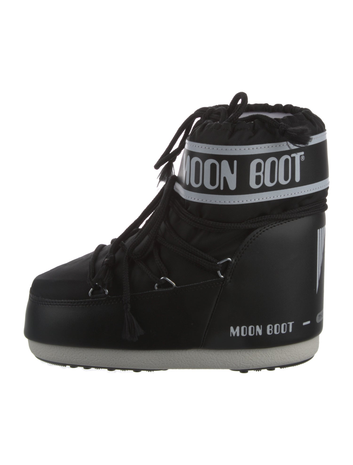 Moon Boot Nylon Graphic Print Lace-Up Boots w/ Tags