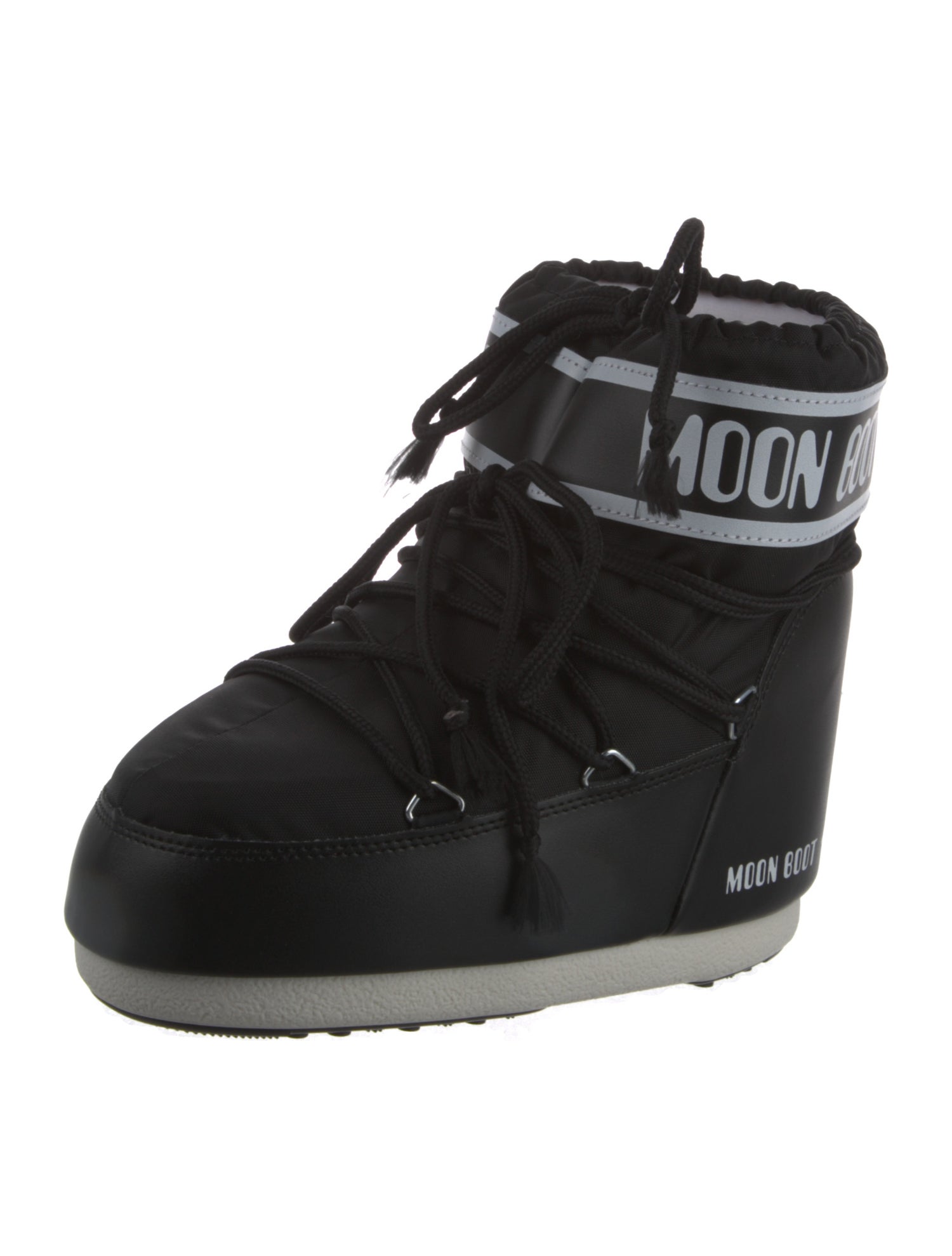 Moon Boot Nylon Graphic Print Lace-Up Boots w/ Tags