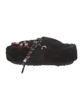 Moon Boot Faux Fur Beaded Accents