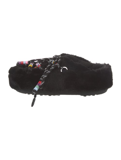 Moon Boot Faux Fur Beaded Accents