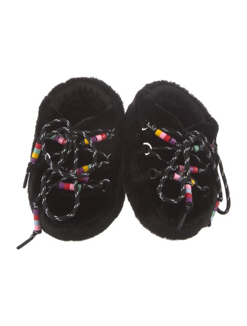 Moon Boot Faux Fur Beaded Accents