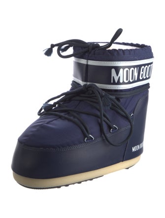 Moon Boot Leather Printed Lace-Up Boots