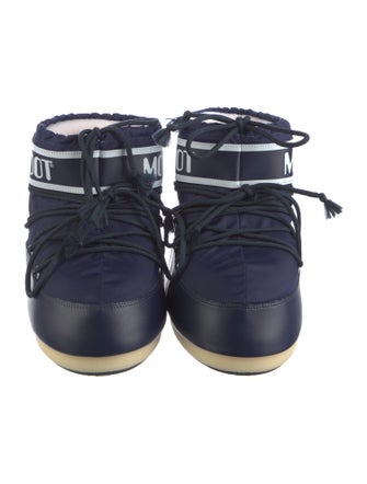 Moon Boot Leather Printed Lace-Up Boots