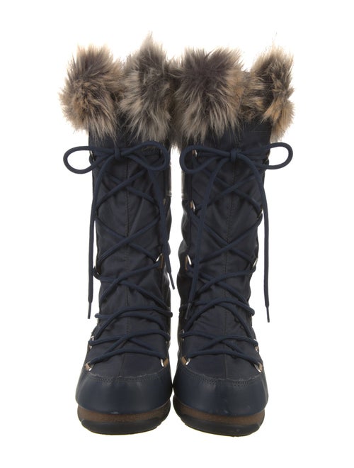 Moon Boot Fur Trim Lace-Up Boots