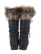 Moon Boot Fur Trim Lace-Up Boots