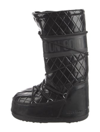 Moon Boot Patent Leather Lace-Up Boots
