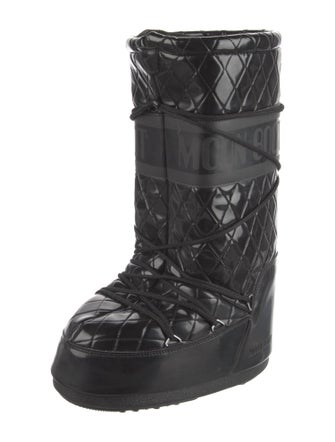 Moon Boot Patent Leather Lace-Up Boots