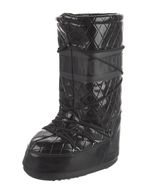 Moon Boot Patent Leather Lace-Up Boots