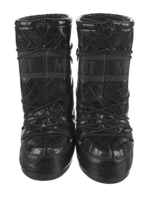 Moon Boot Patent Leather Lace-Up Boots