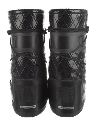 Moon Boot Patent Leather Lace-Up Boots