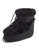 Moon Boot Leather Faux Fur Trim Lace-Up Boots