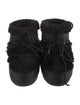 Moon Boot Leather Faux Fur Trim Lace-Up Boots