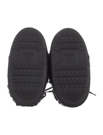 Moon Boot Leather Faux Fur Trim Lace-Up Boots