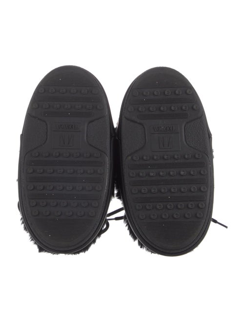 Moon Boot Leather Faux Fur Trim Lace-Up Boots