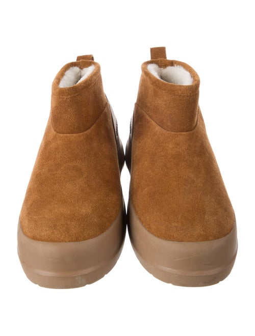 Moon Boot Suede Faux Fur Trim Lace-Up Boots