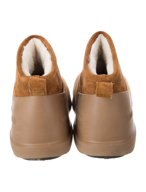 Moon Boot Suede Faux Fur Trim Lace-Up Boots