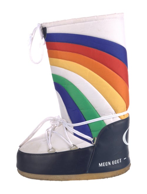 Moon Boot Nylon Colorblock Pattern Lace-Up Boots