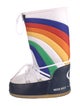 Moon Boot Nylon Colorblock Pattern Lace-Up Boots