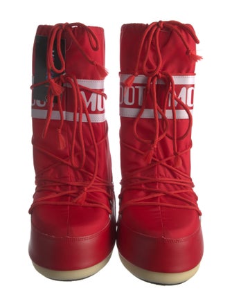 Moon Boot Nylon Graphic Print Lace-Up Boots
