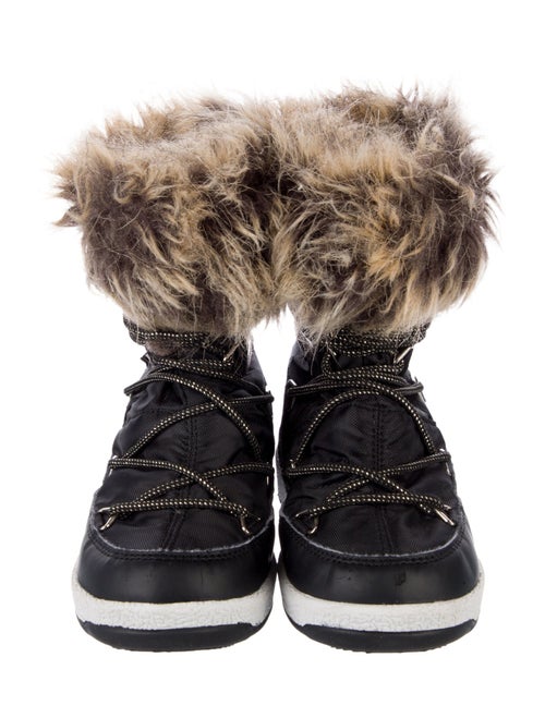 Moon Boot Fur Trim Leather Boots
