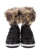 Moon Boot Fur Trim Leather Boots