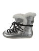 Moon Boot Saffiano Leather Lace-Up Boots