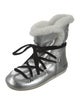 Moon Boot Saffiano Leather Lace-Up Boots
