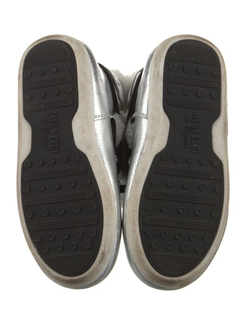 Moon Boot Saffiano Leather Lace-Up Boots