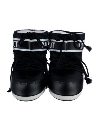 Moon Boot Leather Graphic Print Lace-Up Boots w/ Tags