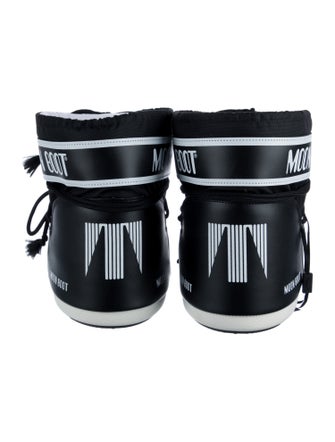 Moon Boot Leather Graphic Print Lace-Up Boots w/ Tags