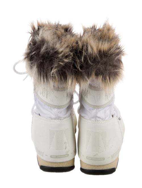 Moon Boot Nylon Faux Fur Trim Lace-Up Boots