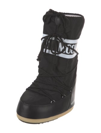 Moon Boot Nylon Graphic Print Lace-Up Boots