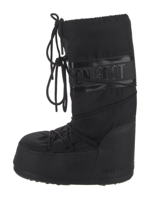 Moon Boot Nylon Bow Accents Lace-Up Boots