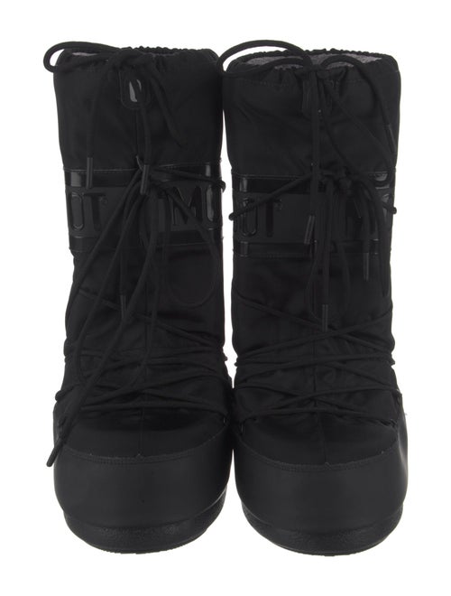Moon Boot Nylon Bow Accents Lace-Up Boots